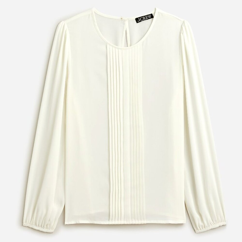 J.Crew Factory Pleated button-back top - Size M